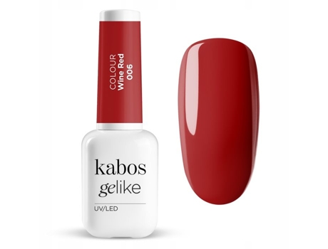 Verniz Híbrido Uv Led Kabos Gelike 006 Vermelho Vinho 8 Ml