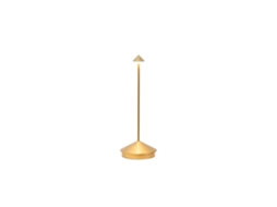 Luminária De Mesa Led Pina Pro Gold Recarregável E Regulável 2,2 W, 2200 2700 3000 K, Ip54 Zafferano
