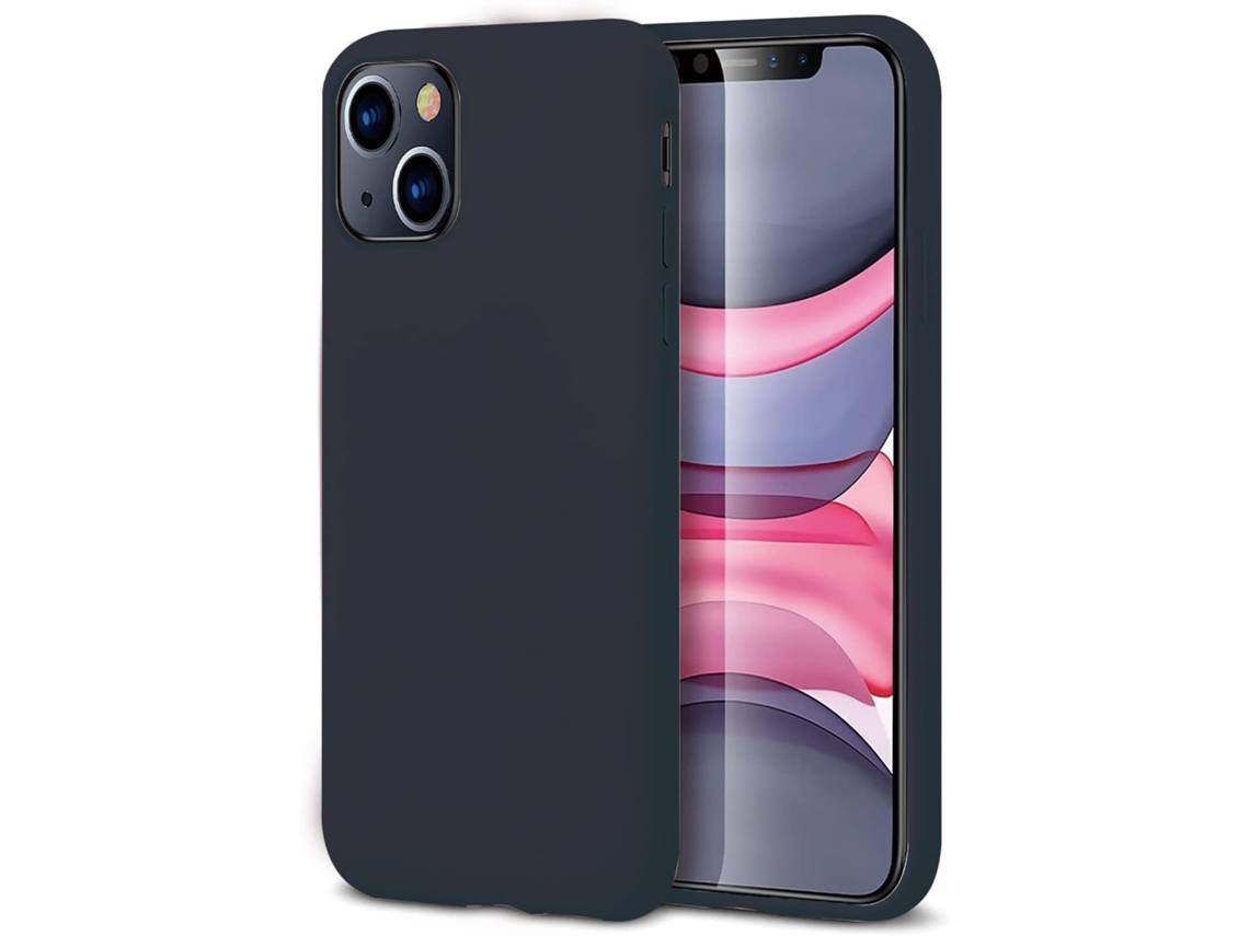 Capa Protetora para iPhone 13 Mini HONGWE. Silicone Líquido Textura Macia Anti-Choque Azul