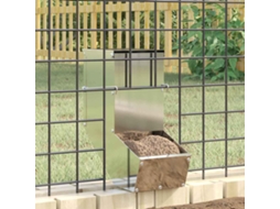 Vidaxl Comedouro Para Coelhos Prateado 12,5 X 26 X 28,5 Cm 1 Kg