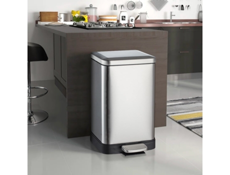 Lixeira de Pedal 30 Litros para Cozinha em Aço Design Kleen STARK