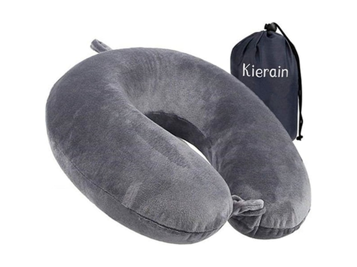 Travesseiro De Viagem Em Espuma Viscoelástica Para O Pescoço, Ideal Viagens, Suporte, Luxo, Compacto, Leve E Fácil Transportar, Pe Aquaforge