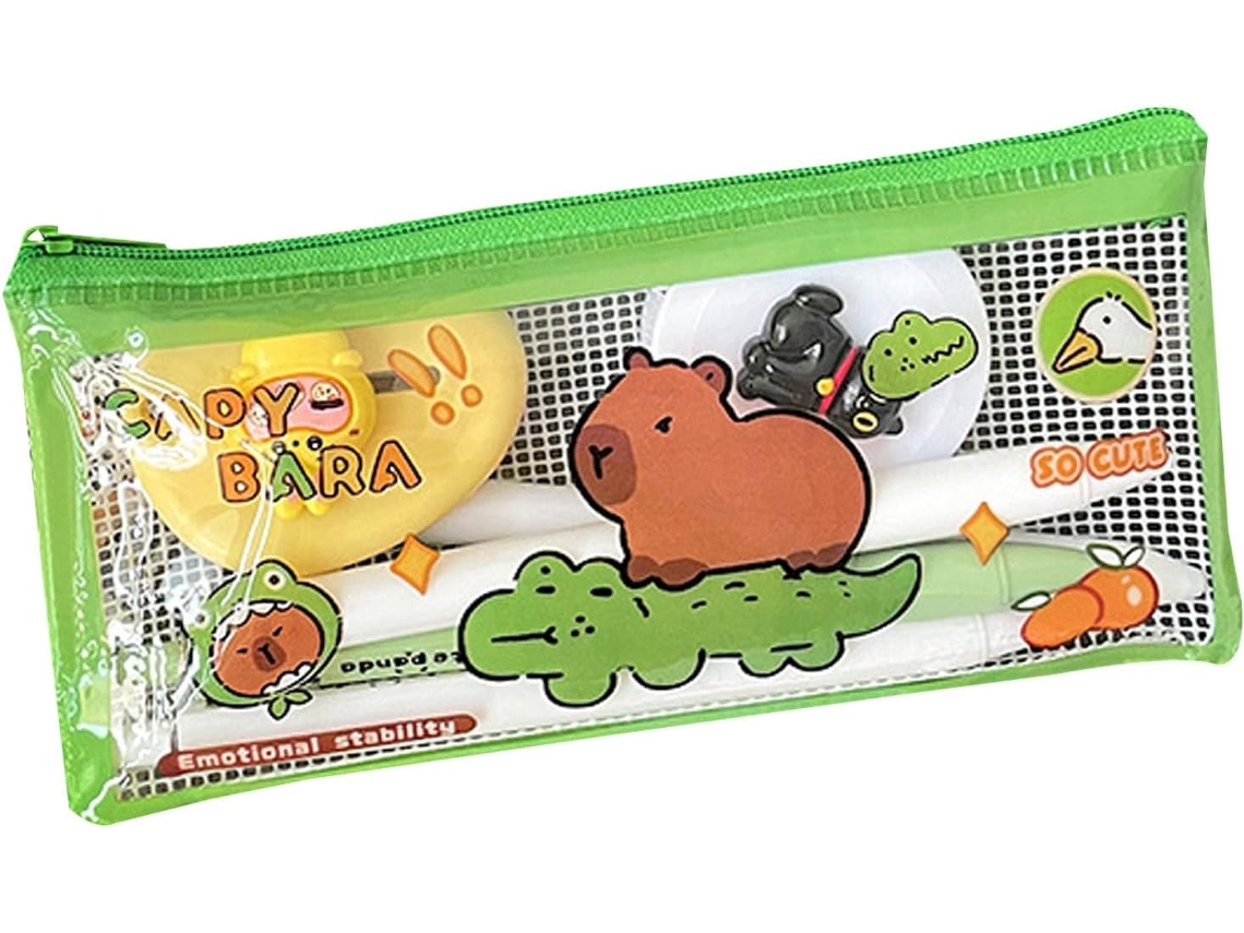 Case Zippered Box, Casee, Holder Bag Organizer, Peil Transparent Peill Portable Mignon Stationery