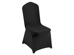 VEVOR 50 Pcs Capas de Cadeira Dobráveis de Spandex Elástico Preto para Jantar de Festa de Casamento