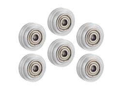 Conjunto De 6 Polias Redondas Passivas De Plástico Branco Para Impressoras 3d