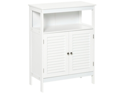 Armário de Banheiro Mdf Cor Branco 60x30x81,6 cm Kleankin