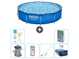 Piscina Bestway Steel Pro Redonda 305x76 Cm 5 peças S194 BESTWAY