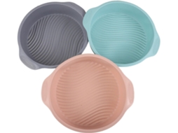 Conjunto de 3 formas redondas de silicone para grelhar