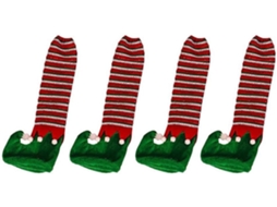 Protetores De Pés Mesa Sewroro, Artigos De Natal Com Design Elfo Listrado, Protetores De Pés Para Móveis, Para Uso