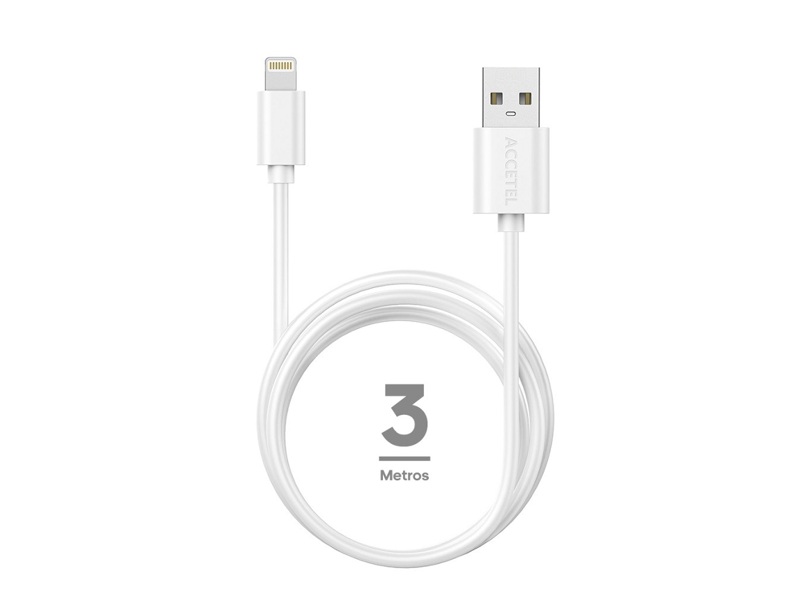 Cu3603 Cabo De Dados 1.8a - Lightning (3m) Branco