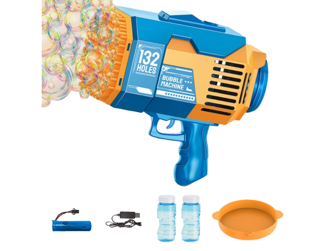 Máquina De Bolhas Elétrica 132 Buracos Com Luz Led Automática Brinquedo Para Crianças