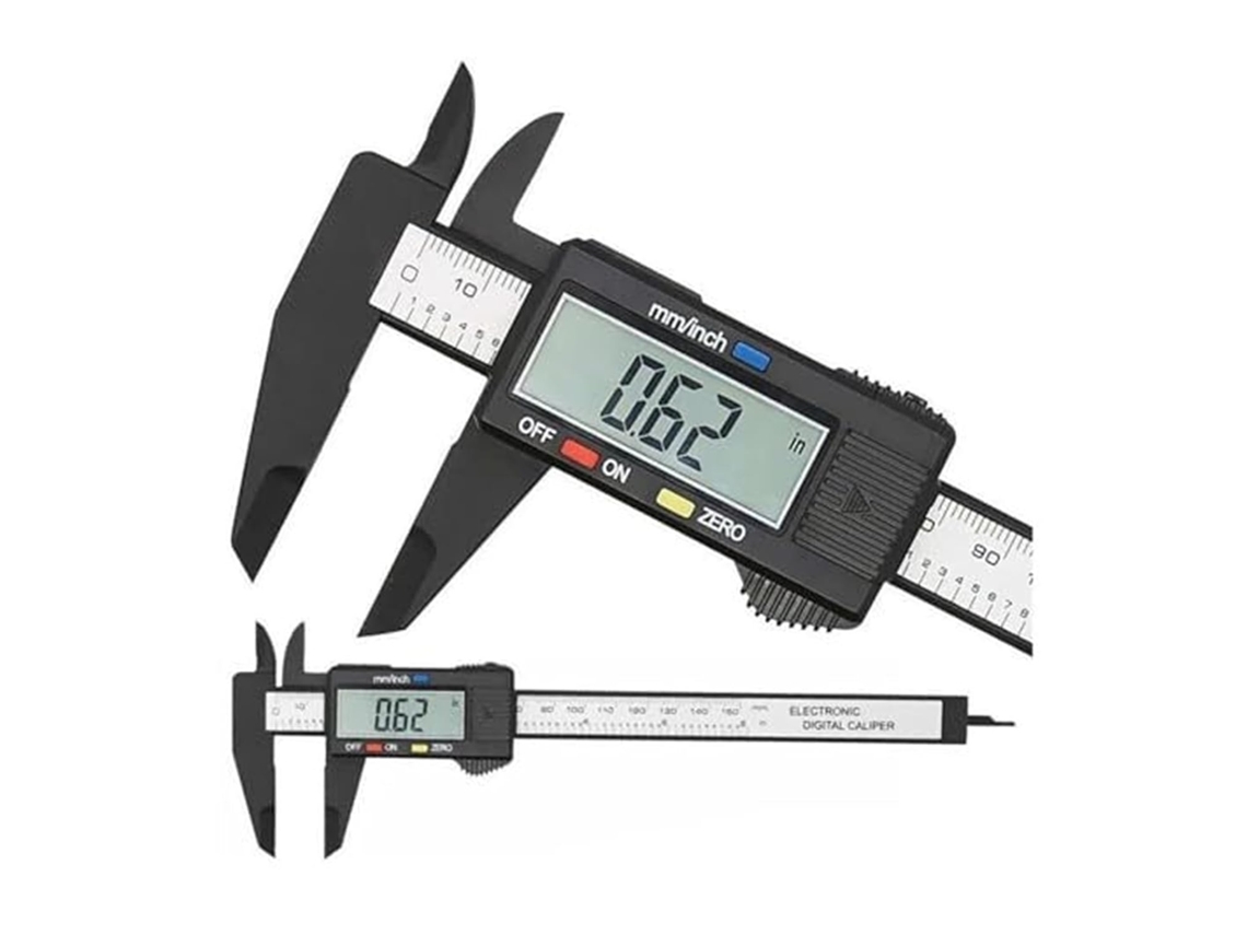 Paquímetro Digital De 150 Mm E 100 Com Mostrador Em Fibra Carbono,