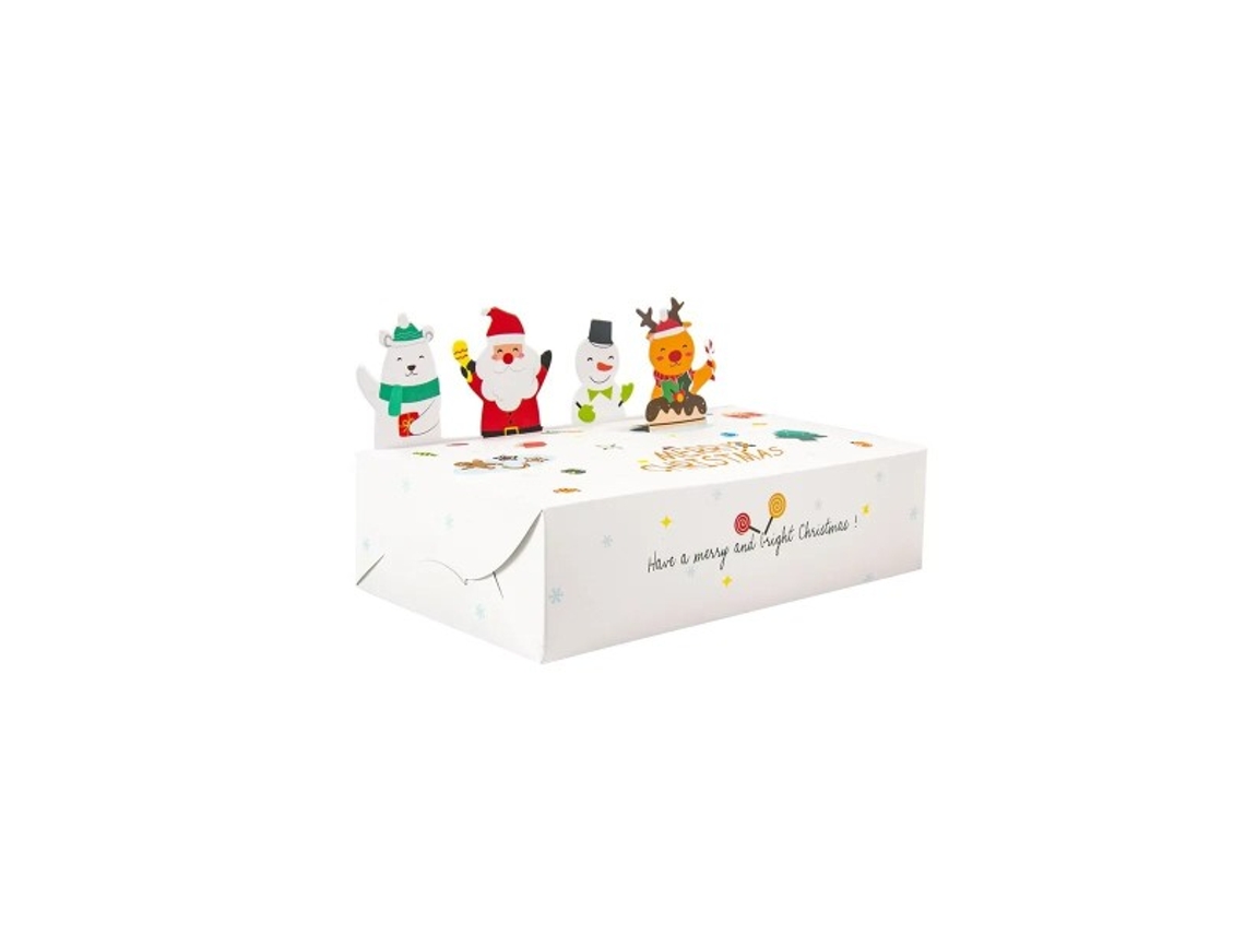 Conjunto De 10 Caixas De Papel Kraft Para Doces E Presentes Com Desenhos Animados Caixas Para Bolos De Natal Decoração Para Festas De Natal Aquaforge