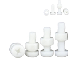 Conjunto De Parafusos Máquina Com Porcas Cruzadas E Isolamento Nylon Branco M2 5 M3 M5 M6 4mm 30mm 50 Conjuntos, M5x8