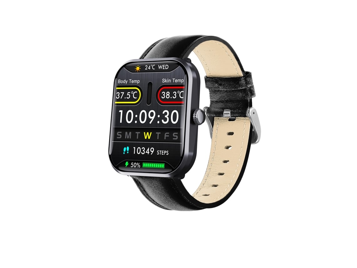Smartwatch Chronus Com Alertas De Temperatura Ecrã De 1,9 Polegadas E 108 Modos Desportivos Preto