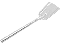 Pá de Ferro Grosso Inoomp com Cabo Longo, Compacta e para Remover Carvão de Fogões e Lareiras. Kit de Ferramentas para CHABERLU