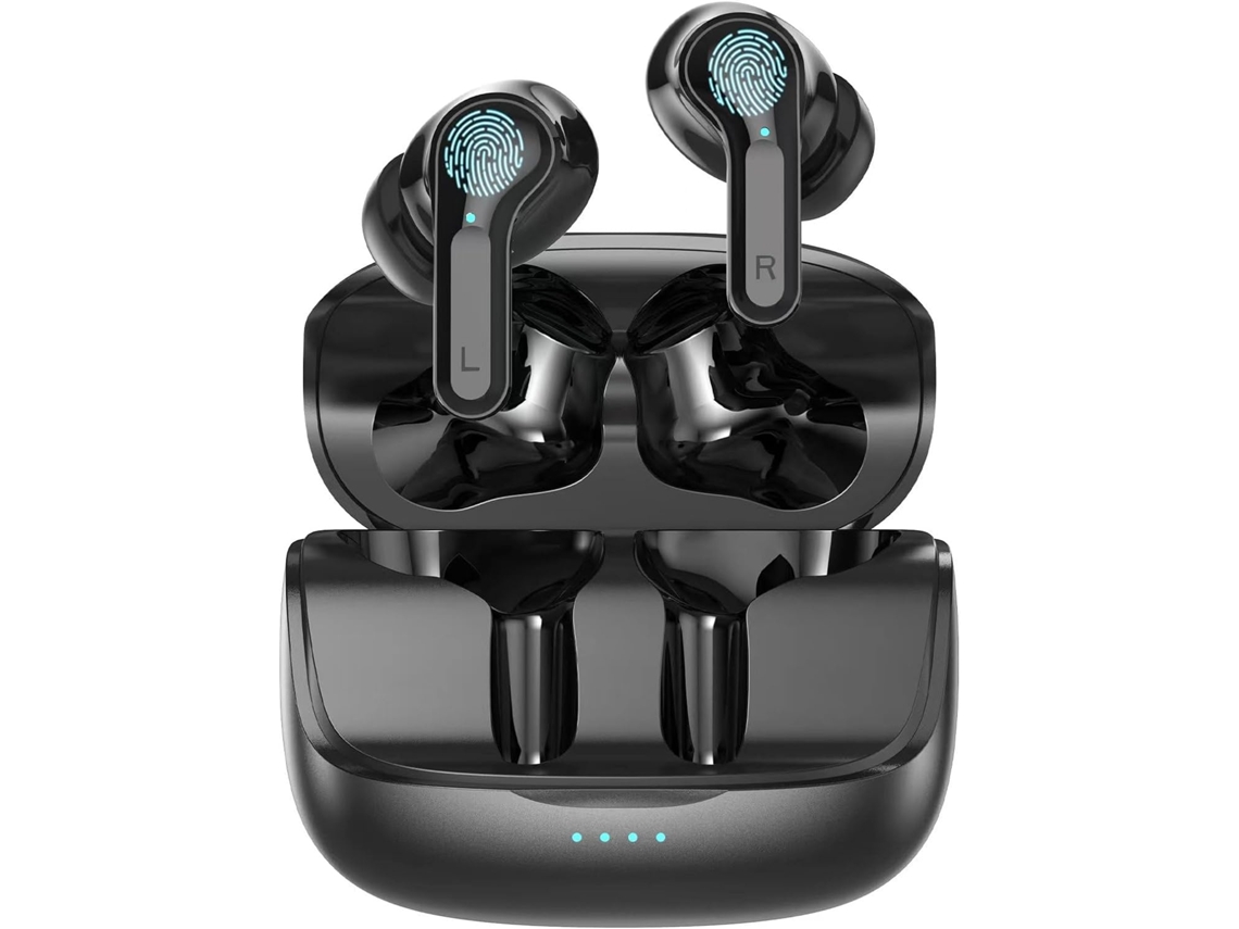 Auscultadores de condução óssea Bluetooth IPX5 JIAPEI, resistentes à água e poeira, duradouros, preto