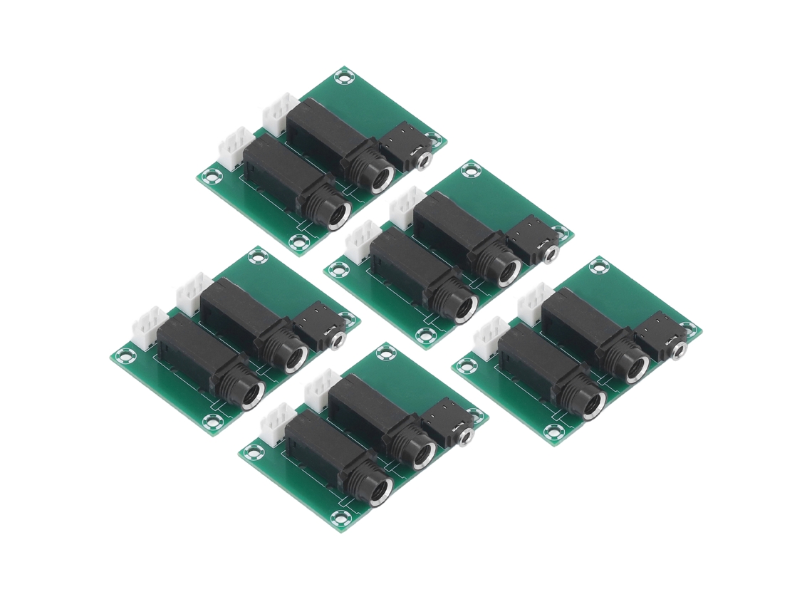 5pcs Adaptador De Áudio 6.5 6.35 6.3 Para 2.54 Placa Conversora Módulo Kit De Microfone