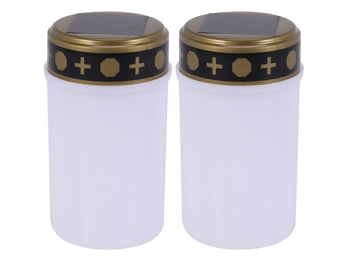 2 Velas Funerárias de Led Branco