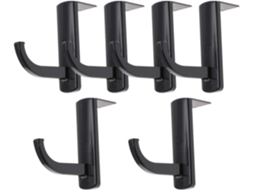 Zerodeko Crochet De Support Para Casque Audio En Plastique Noir 6pcs, Rangement Pratique Et Finition Soignée,