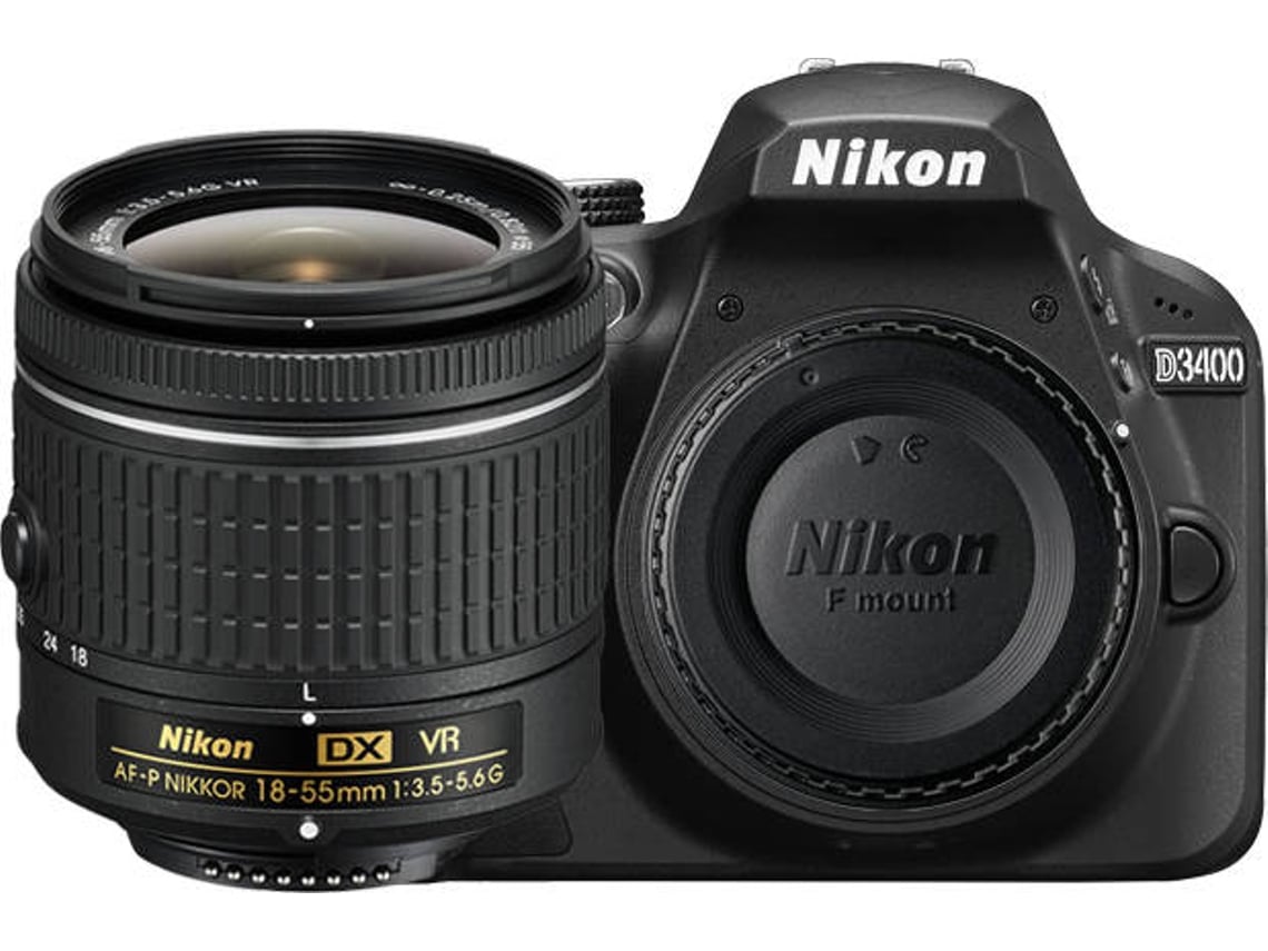 Kit Máquina Fotográfica NIKON D3400 + 18-55mm VR (DX) | Worten.pt