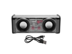 Altavoz Bluetooth 5.3 con luces, subwoofer inalámbrico, negro, S/MARCA