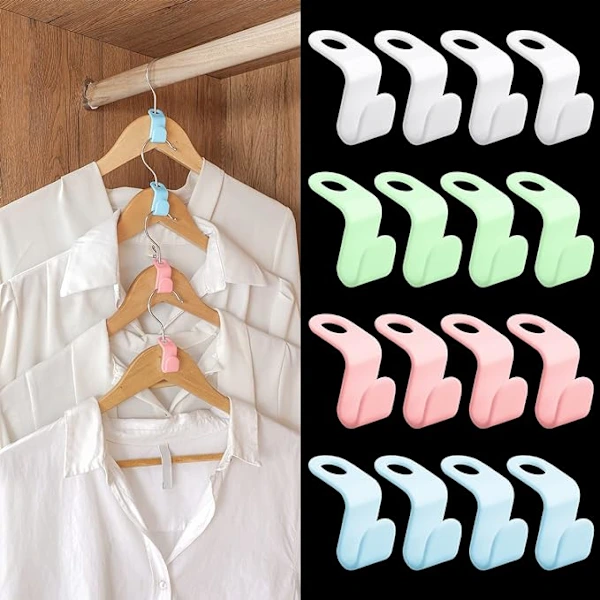 /ea/60 Ganchos Conectores Para Cabides, Conector De Extensão Para Cabides De Roupas