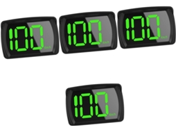 Conjunto De 4 Peças Velocímetro Digital Automático Para Painel Carro Com Medição Velocidade Em Mph...