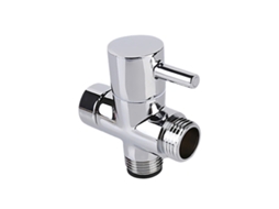 Válvula De Chuveiro Cromada Polida Com Adaptador T De 1/2 Bsp Para Banheiro E Cozinha