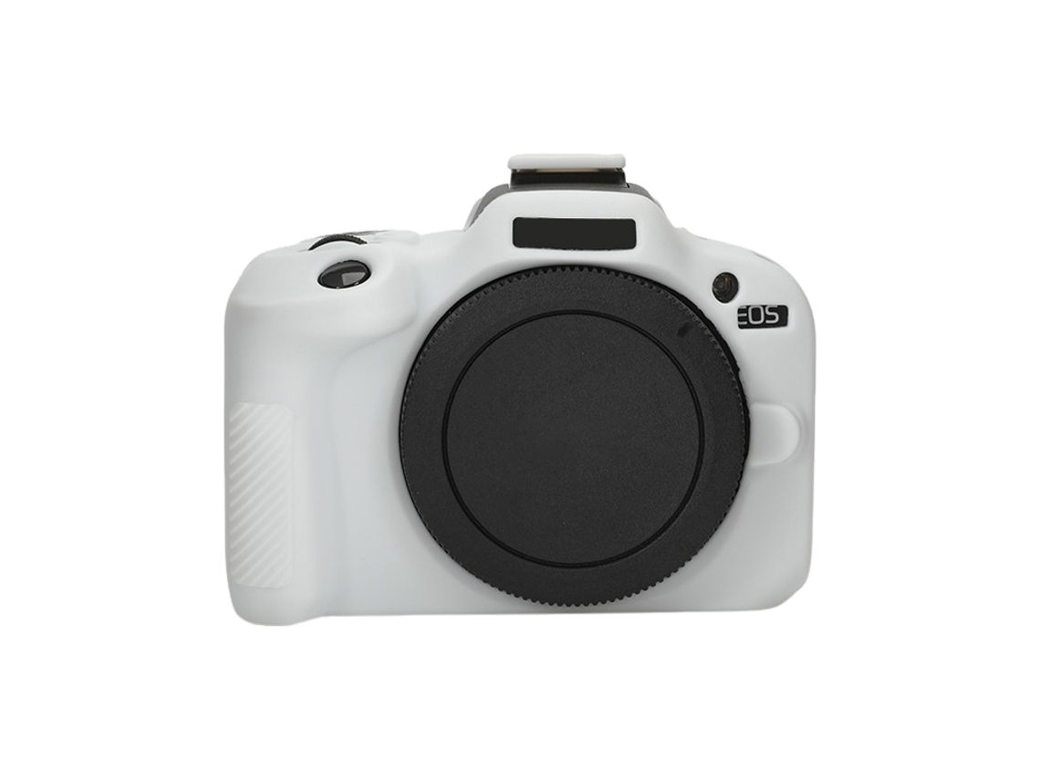 Capa Protetora de Silicone Macio Brilhante para Canon Eos R100 Branca XIAOMOYU