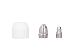 3 Peças/conjunto De Consumíveis Para Soplete De Corte A Plasma: Eléctrodo, Bocal E Copo Cerâmico Para Cortador P80