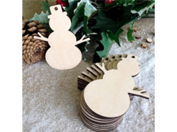 Laxiscreed Conjunto De 10 Ornamentos De Madeira Para Decoração De Natal Em Pack De 2 Peças