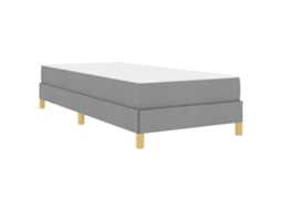 Conjunto 1 Cama Box Vidaxl Cinzento-claro Tecido (100 X 200 Cm)