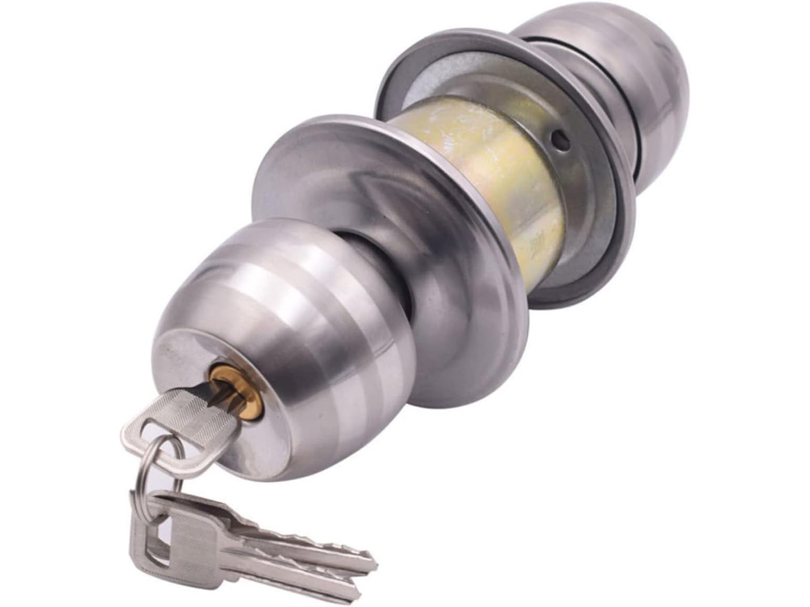 Fechadura De Porta Em Aço Inoxidável Com Formato Bola Para Quarto E Banheiro, Fácil De Limpar E Que Economiza Esforço