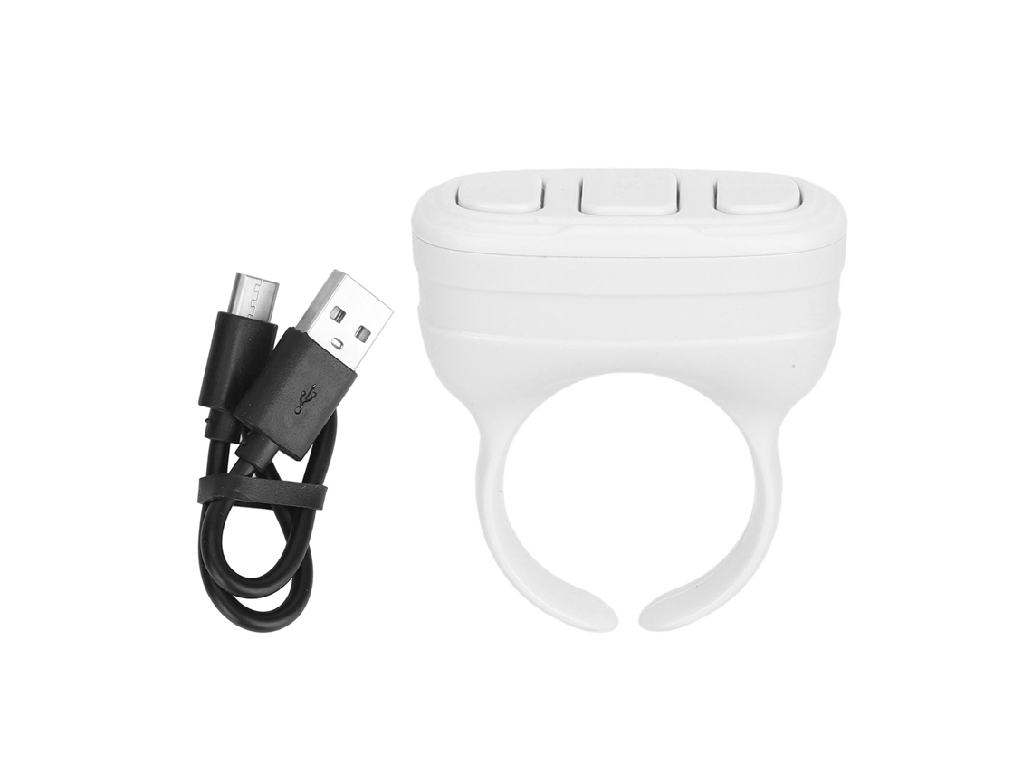 Controlador Bluetooth 5.0 Ring 2026 para rolagem e virada de páginas, compatível com iOS e Android, carregamento USB Tipo-C.