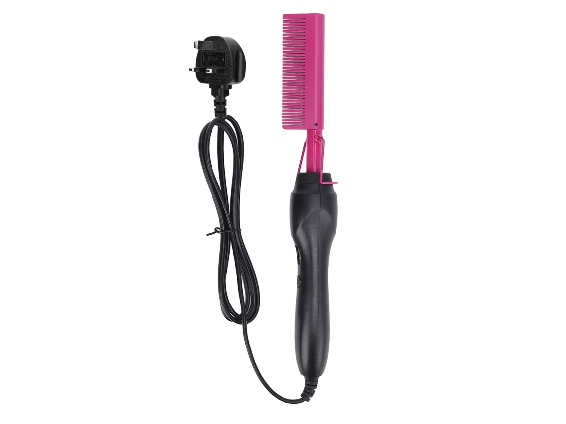 2026zentro-pente De Cabelo Elétrico De Risco E Ondulação 2 Em 1 Aquecimento Rápido Uso Úmido E Seco Plugue Uk 100-240v