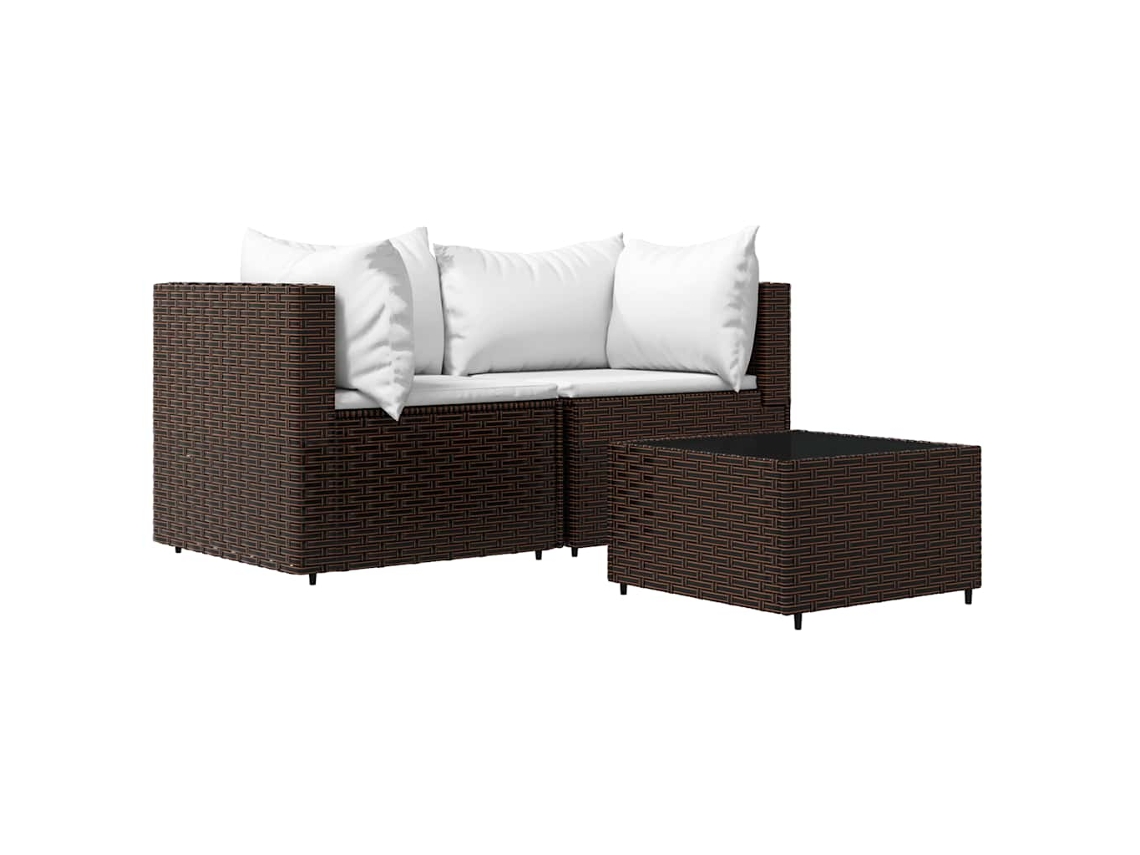 Garden Lounge Set, Garden Lounge Sets Vidaxl Marrom Rattan / Vime (n/a)