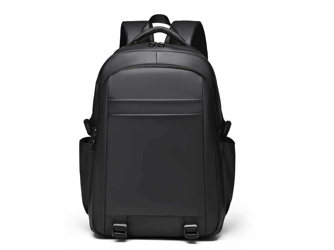 Mochila Casual Preta Para Homens, Ideal Para Deslocamentos A Negócios E Viagens.