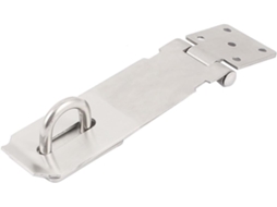 Fechadura de Porta ou Portão Metal 16 cm com Trinco e Grampo Prateado CHABERLU