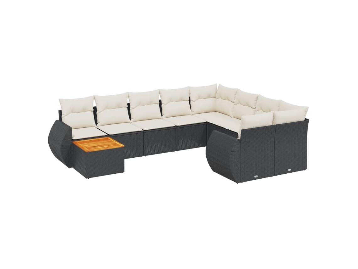 Garden Sofa Set, Garden Sofa Sets Vidaxl Preto Rattan / Vime (n/a)