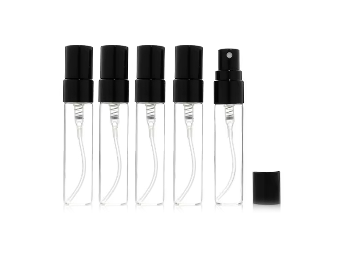 Pacote Com 5 Unidades - Frasco Spray / Mini De Vidro - 5 Ml