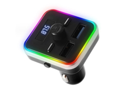 Transmissor Fm Bluetooth 5.0, Sem Fio, Viva Voz, Reprodutor De Mp3 Para Carro, Kit Bluetooth, Modulador Fm, Carregador Usb Duplo, Luz Rgb Brilvibera