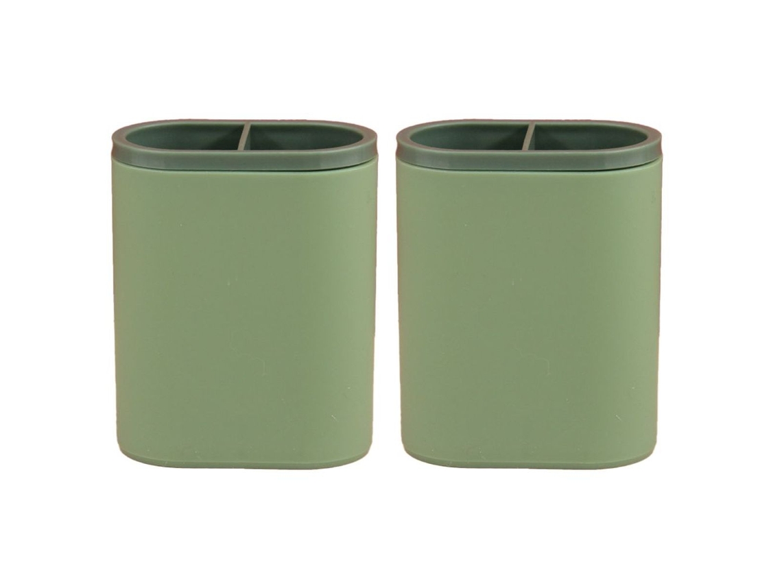 Porta, Canetas Moderno Bicolor para Escritório/ Maquiagem, Verde Klb BRILVIBERA