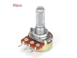 50pcs Potenciômetro Rotativo Linear Wh148 B1k Resistor Variável 20mm