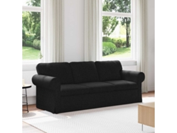 Vidaxl Sofá Preto 215 X 82 X 80 Cm Tecido