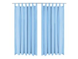 Vidaxl Cortinas De Cetim Com Presilhas 2 Pcs 140x175 Cm Turquesa