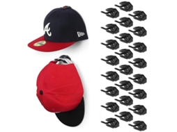 Rebe ganchos Adhesivos para Chapéus na Parede Porta chapéus Minimalista para Bonés de Béisbol e Exibição Estilizada Negro 24pcs (1/16 pack)