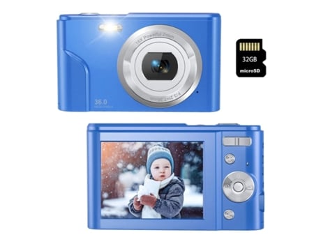 Câmera Compacta Digital VIGA EUROPE Dc311Af 48Mp Hd Resolução 2 4 Polegadas Tela 32Gb Azul