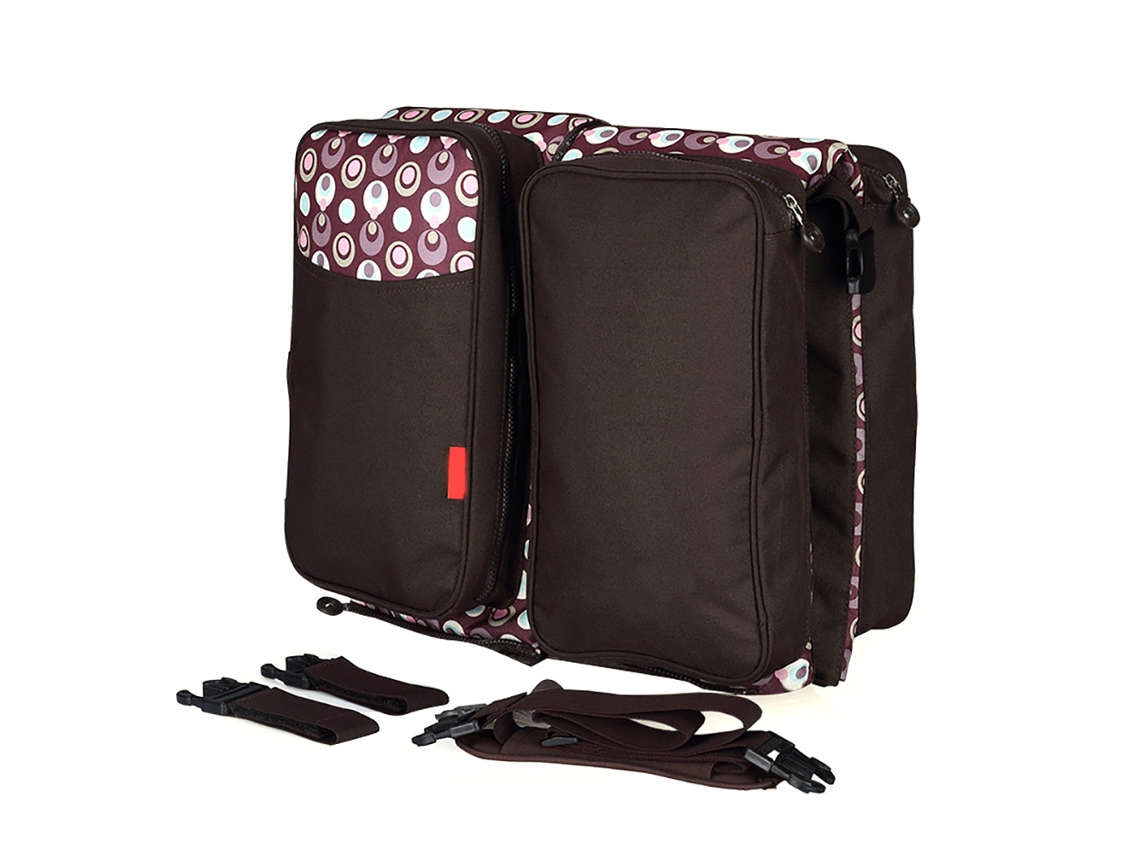 Mali bolsa para Mamãe com Cama para Bebê Plegável de Grande Capacidade Marrom