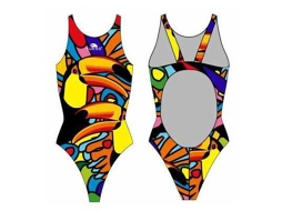 Fato de banho para Mulher TURBO Tucan Pro Resist Multicor para Natação (S)